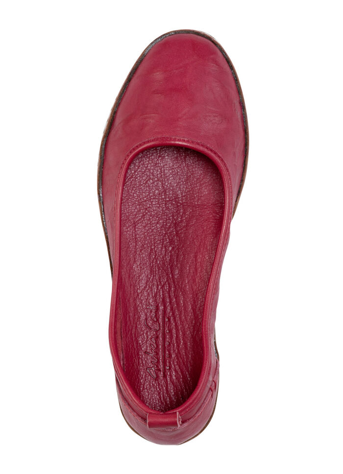 Andrea Conti, klassische Damen-Slipper, mit herausnehmbarem Fußbett RUBINROT