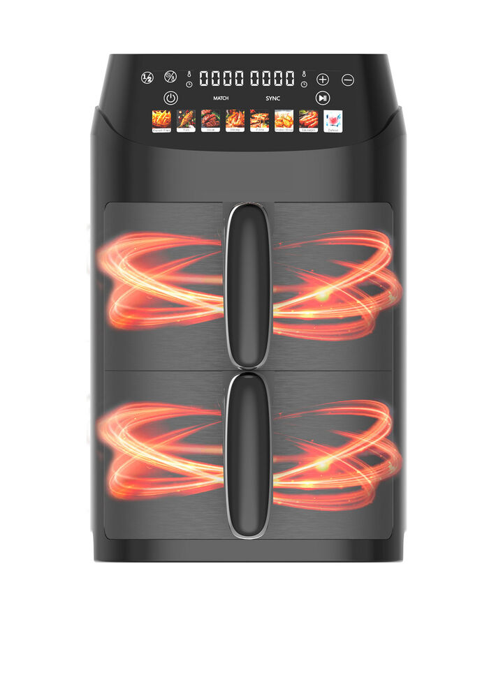 Digitale Doppelkammer-Hei&szlig;luftfritteuse 