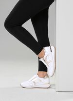 ELENA EDEN, sytlische Damen-Sneaker, Weite H, mit herausnehmbarem Fu&szlig;bett WEISS-GOLD