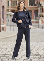 Hose mit abgesteppten Biesen  MARINE