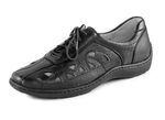 Waldläufer Schnürschuh mit luftigen Durchbrüchen SCHWARZ