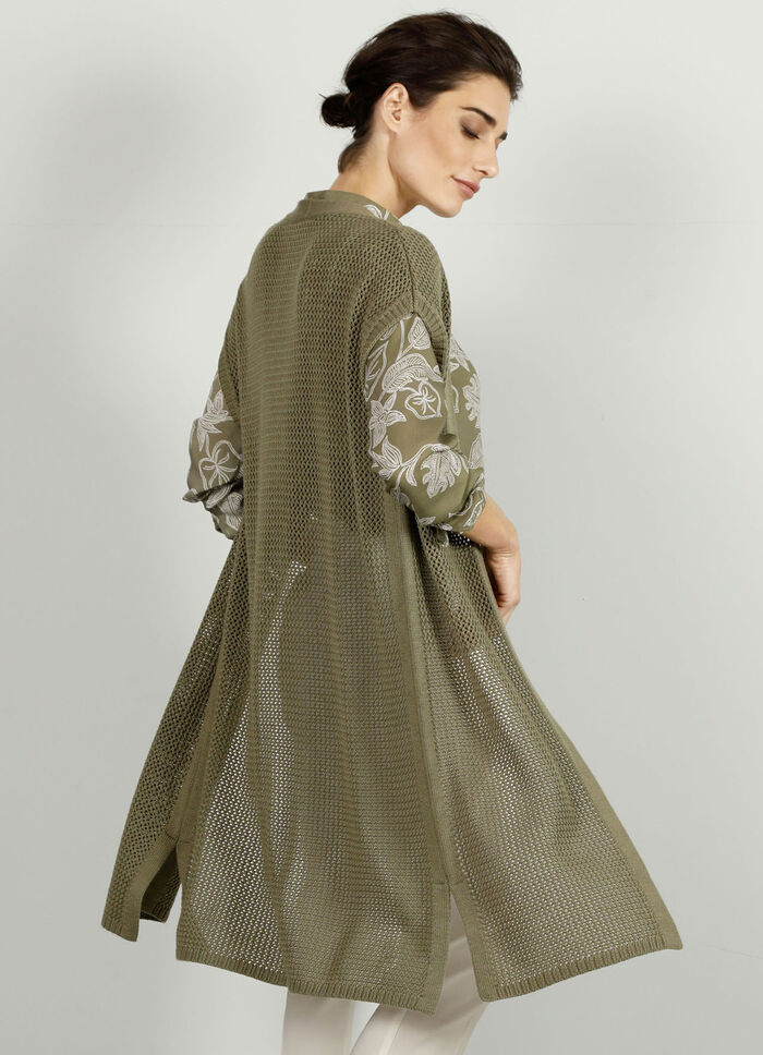 Strickweste in Longform 