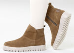 ELENA EDEN, warme Damen-Stiefeletten, Winterschuhe, Weite H, mit herausnehmbarem Fußbett BRAUN