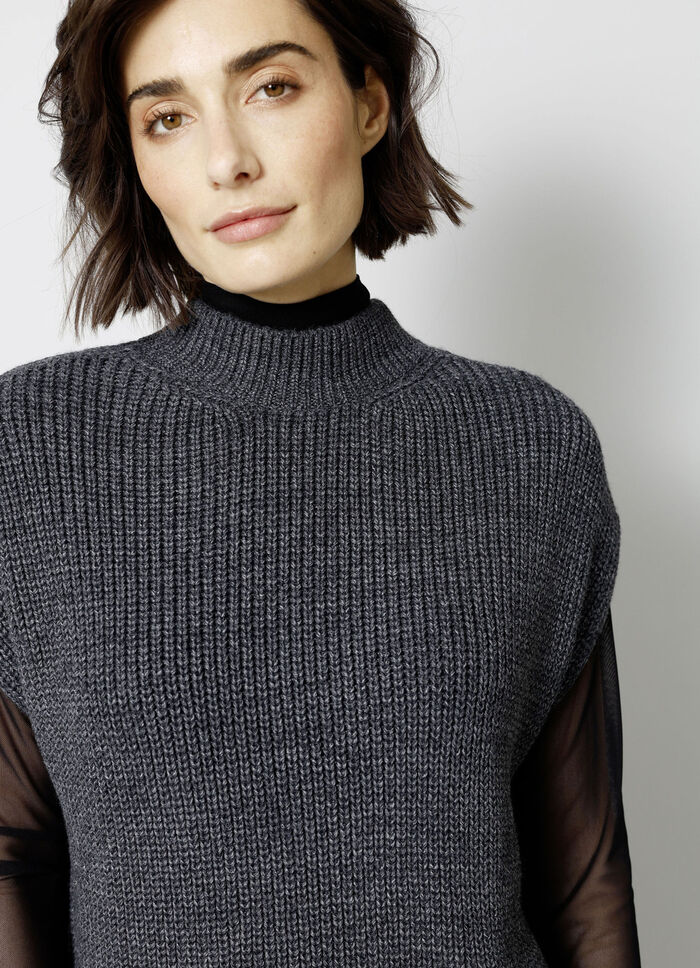 Pullunder in Perlfang ANTHRAZIT
