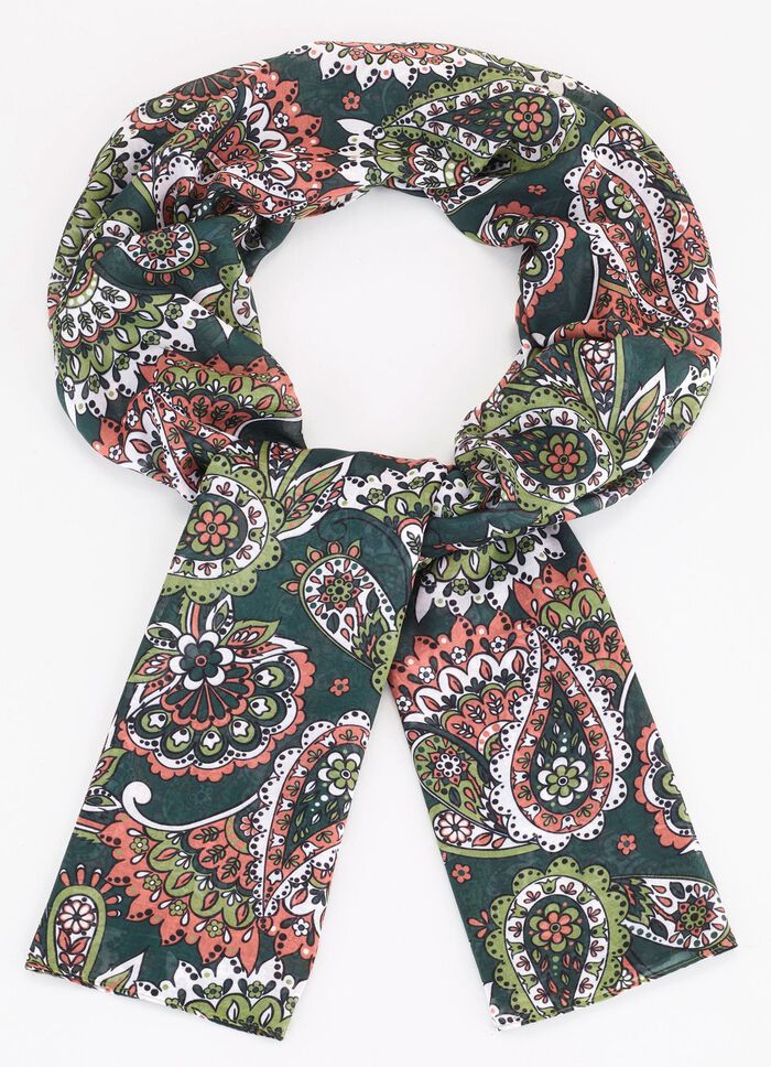 Schal mit Fantasiebl&uuml;ten-Dessin 