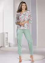 Schlafanzug mit B&uuml;ndchenabschl&uuml;ssen  