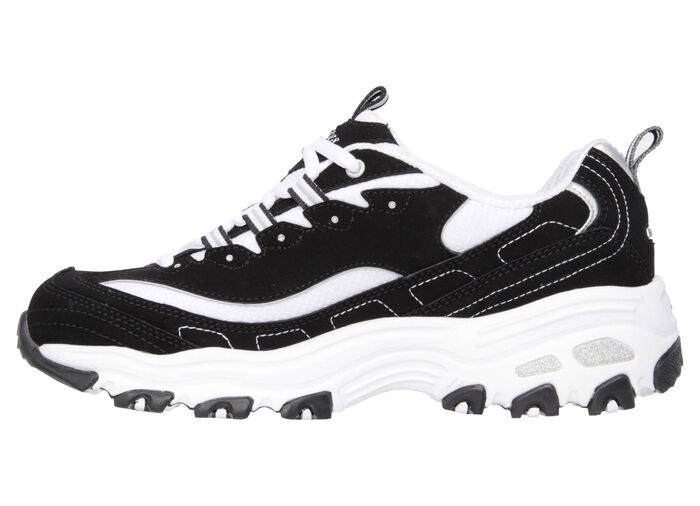 SKECHERS, sportliche Damen-Sneaker, mit herausnehmbarem Fußbett SCHWARZ-WEISS