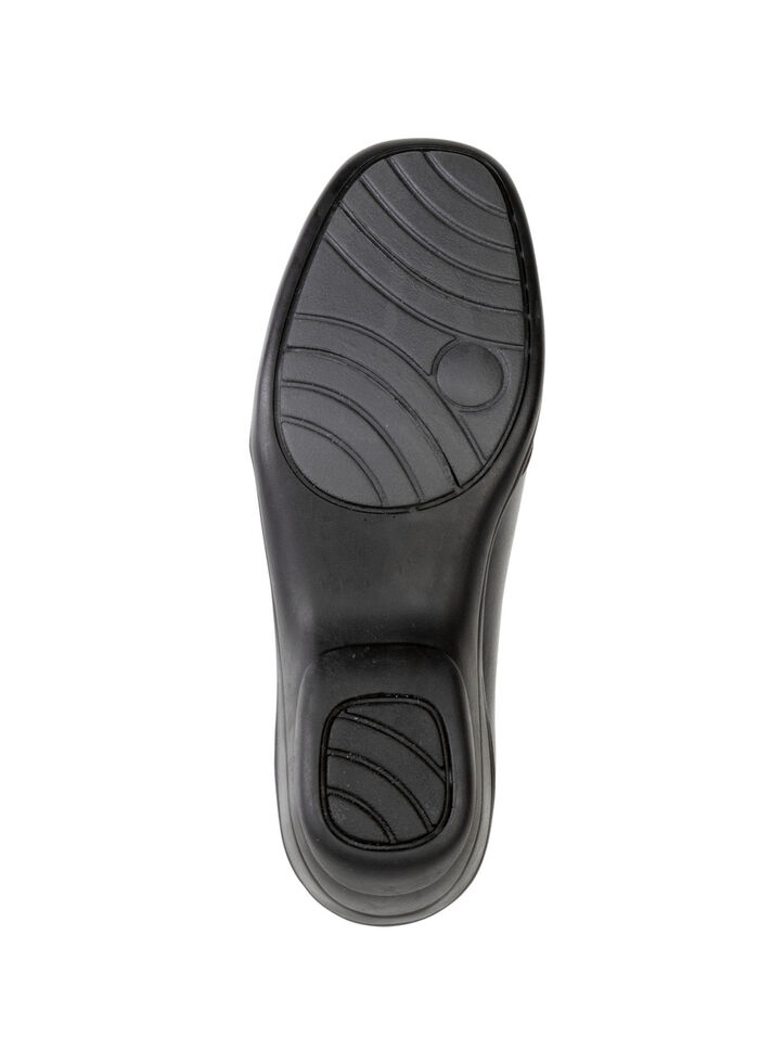 ELENA EDEN, bequeme Damen-Slipper, Weite H, mit herausnehmbarem Fußbett SCHWARZ-CHIANTI-GRAU