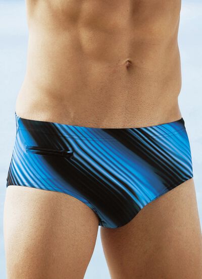 Badehose in Slipform mit Reißverschlusstasche 