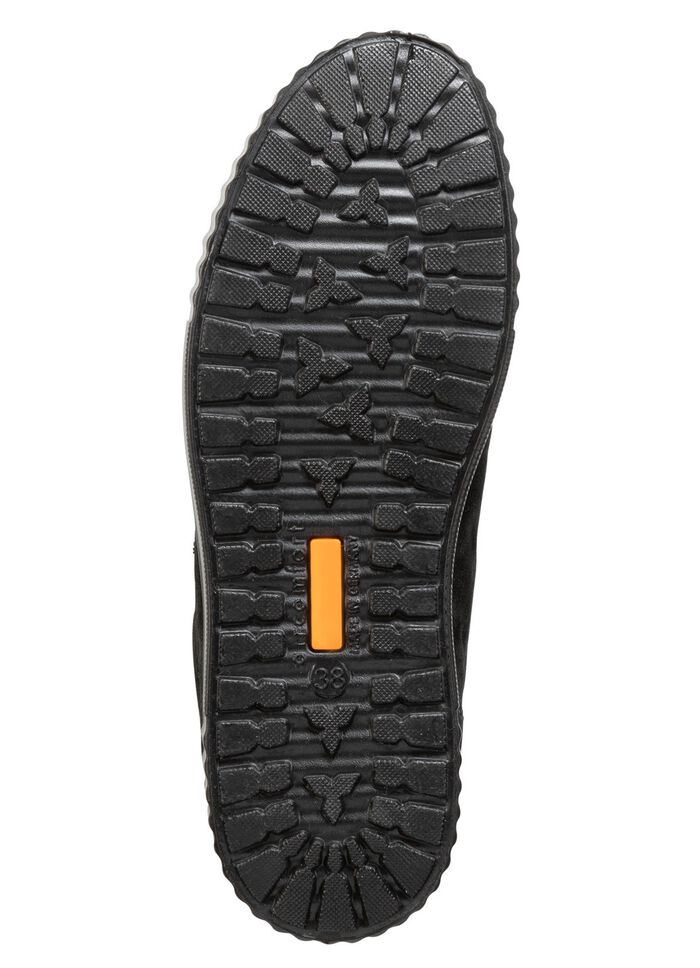 Schn&uuml;rschuh aus hochwertigem Rind-Veloursleder SCHWARZ