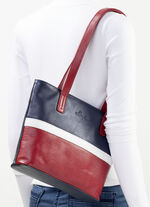 Laurina, Tasche, Damen, aus Leder BLAU-WEISS-ROT