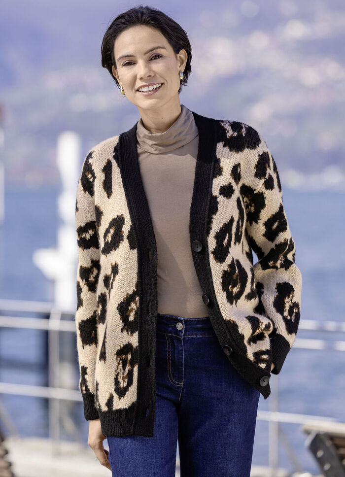 Strickjacke mit flauschigem Griff 