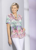 Shirt-Tunika mit Schlingenknopfverschluss 