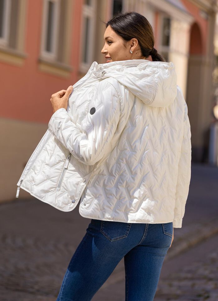 Jacke mit geklebten Kammern CREME