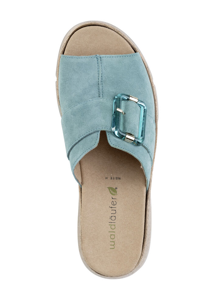 Waldläufer Pantolette mit Zier-Schließe JADEGRÜN