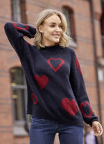 Pullover mit Jacquard-Herzen   