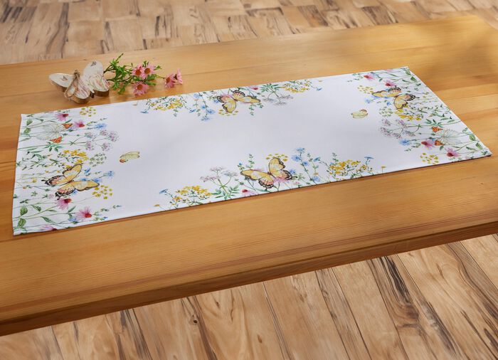 Herrliche Tischdecke mit Frühlingsmotiven 