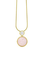Verführerische Eleganz: Anhänger mit rosa Chalcedon 
