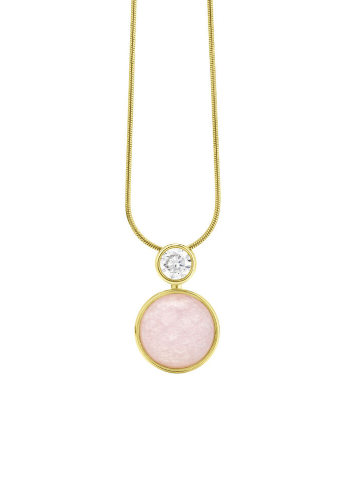 Verführerische Eleganz: Anhänger mit rosa Chalcedon 