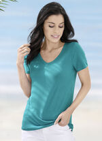 Laurina Shirt mit V-Ausschnitt PETROL