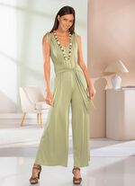 Jumpsuit mit angen&auml;htem H&uuml;ftbindeg&uuml;rtel in 3 Farben SCHILF