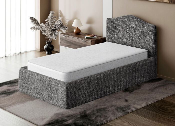 Stretchbezug f&uuml;r Boxspringbett in Mikrofaser-Qualit&auml;t GRAU