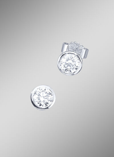 Solitär-Ohrstecker mit lupenreinen Brillanten 