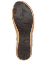 Waldl&auml;ufer, bequeme Damen-Sandalen, Weite H, mit herausnehmbarem Fu&szlig;bett ECRU-BUNT