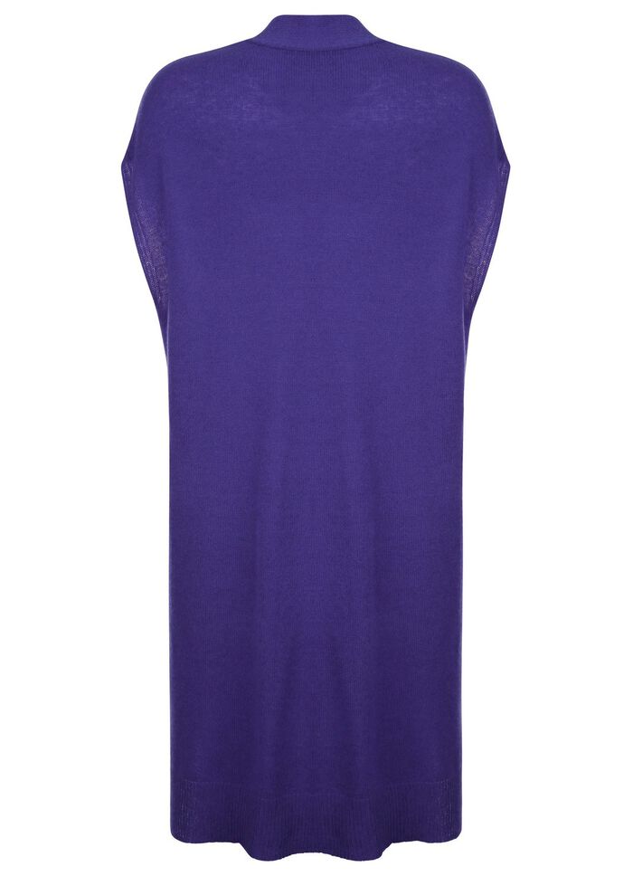 Long-Strickweste aus Kaschmir ROYALBLAU