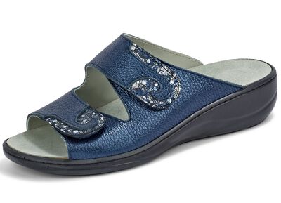 Mubb, bequeme Damen-Pantoletten, Weite H, mit herausnehmbarem Fu&szlig;bett 