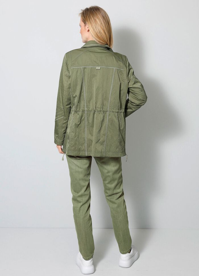 Jacke mit Rei&szlig;verschlusstaschen 