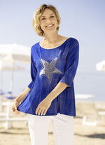 Shirt in Melange-Optik 