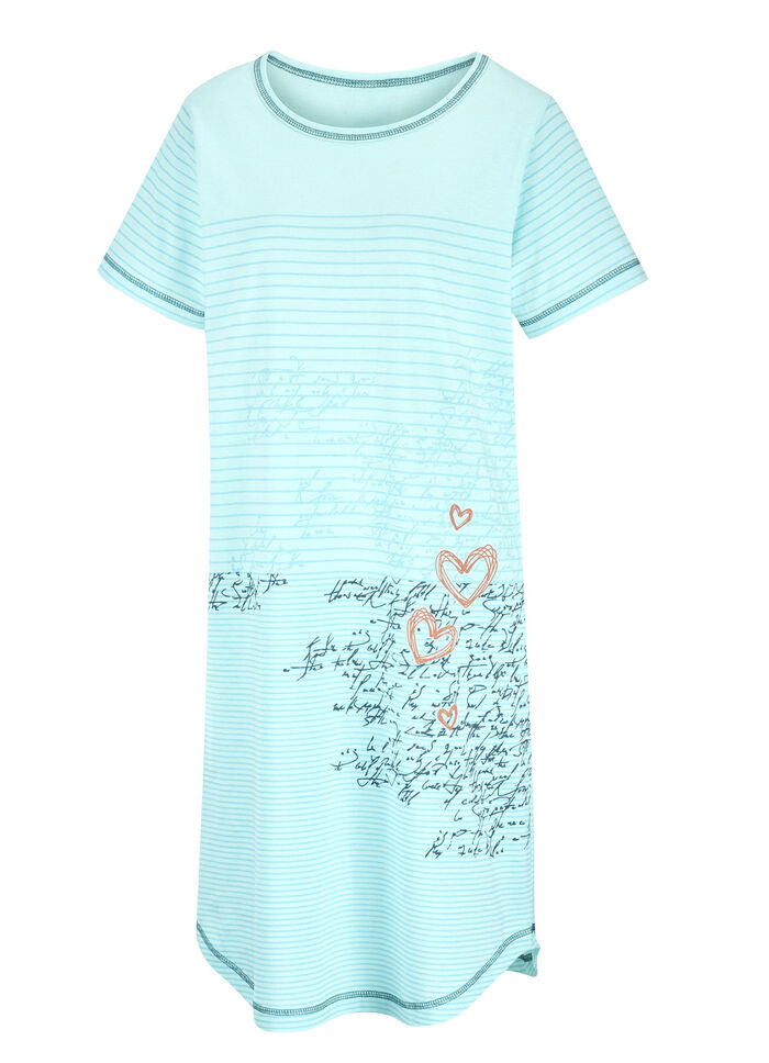 Nachthemd, knielang und kurzen Ärmeln 