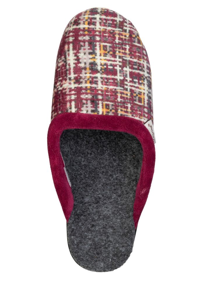 Klassische Damen-Hausschuhe, Weite G, mit angenehmer Polsterung BORDEAUX