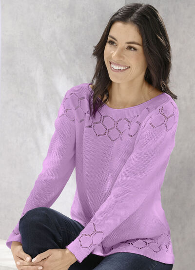 Pullover mit nachhaltig recycelter Baumwolle 