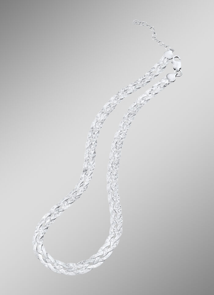Diamantierte Zopf-Geflechtkette 