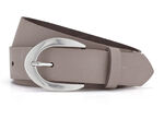 Eleganter Damen-Gürtel, aus Leder, 3 cm breit TAUPE