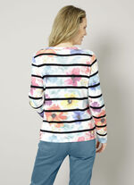 Pullover mit edlem Floraldruck 