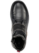 Waldläufer, bequeme Damen-Stiefeletten, Weite H, mit herausnehmbarem Fußbett SCHWARZ-ROT