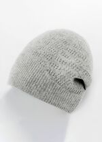 Seeberger, Damen-Walkmütze, mit Ajoumuster  GRAU