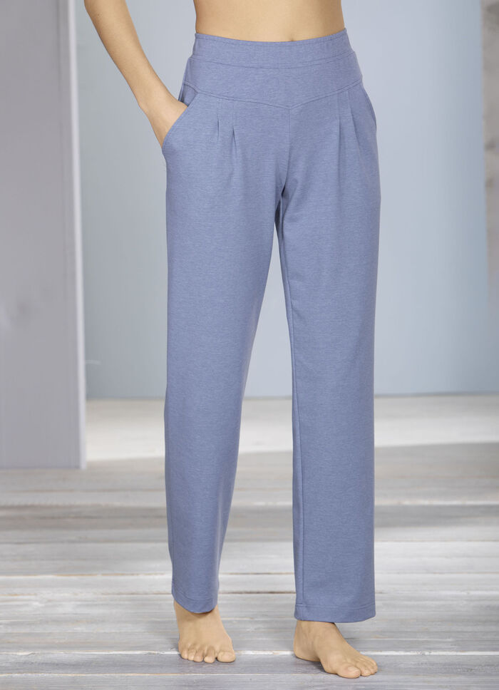 Hose mit breitem Dehnbund RAUCHBLAU