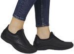 Rieker, klassische Damen-Slipper, mit Reißverschluss SCHWARZ