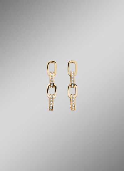 Ohrstecker aus vergoldetem Edelstahl mit Kristallen 