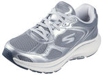 SKECHERS Schnür-Sneaker aus Metallicleder SILBER-GRAU