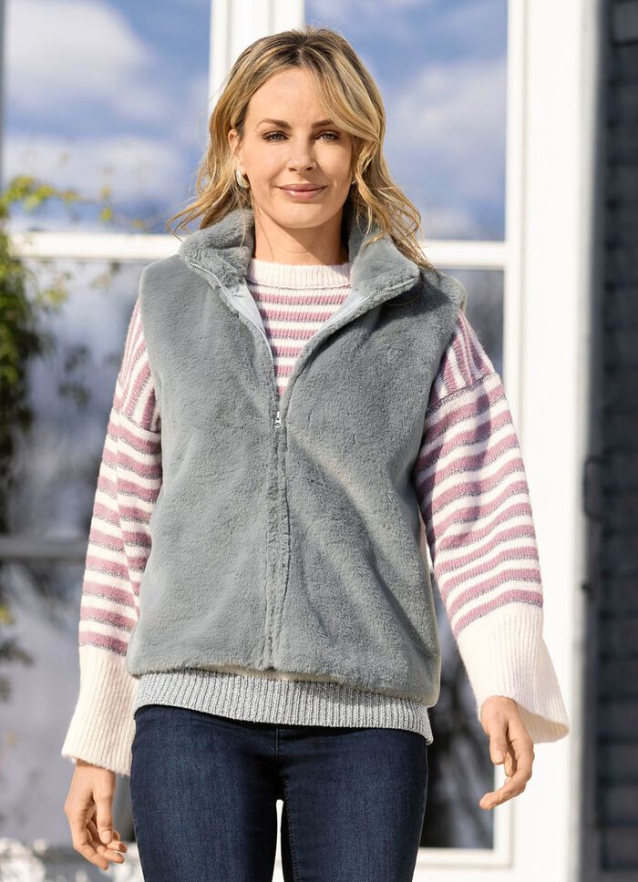 Weste aus flauschigem Kunstfell 