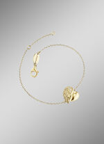 Armband "Herzflügel" gold plattiert 