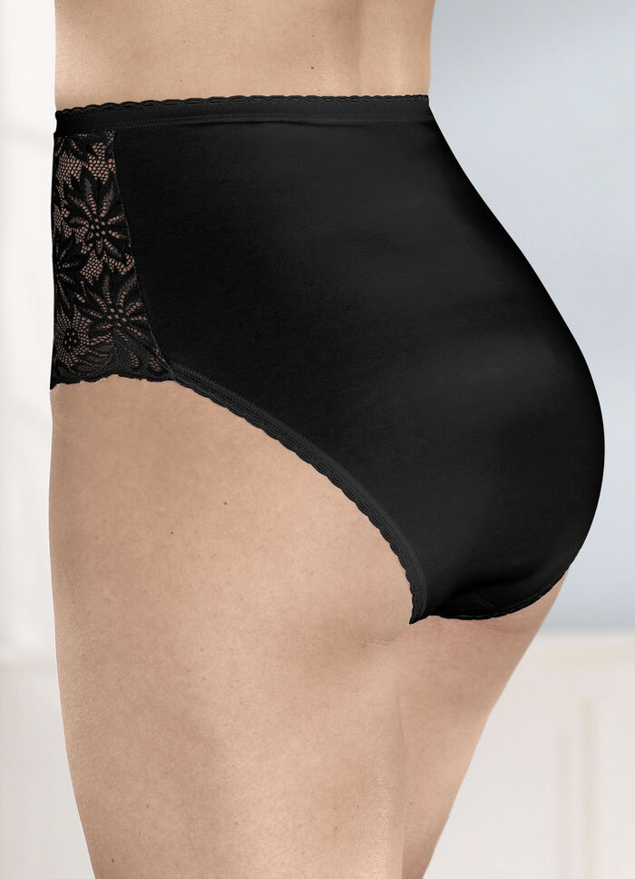 Viererpack Slipsmit floraler Elastikspitze