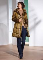 Kurzmantel mit elastischen Windfang&auml;rmeln 