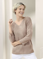 Pullover mit dezentem Glanz 