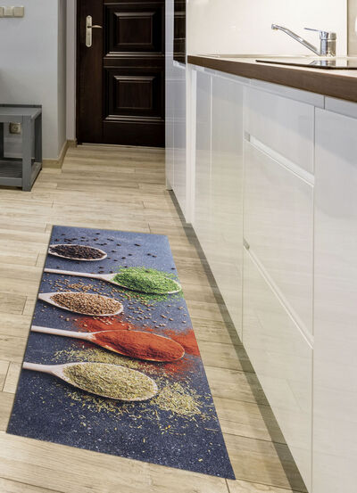 Küchenläufer Gewürze,strapazierfähig 